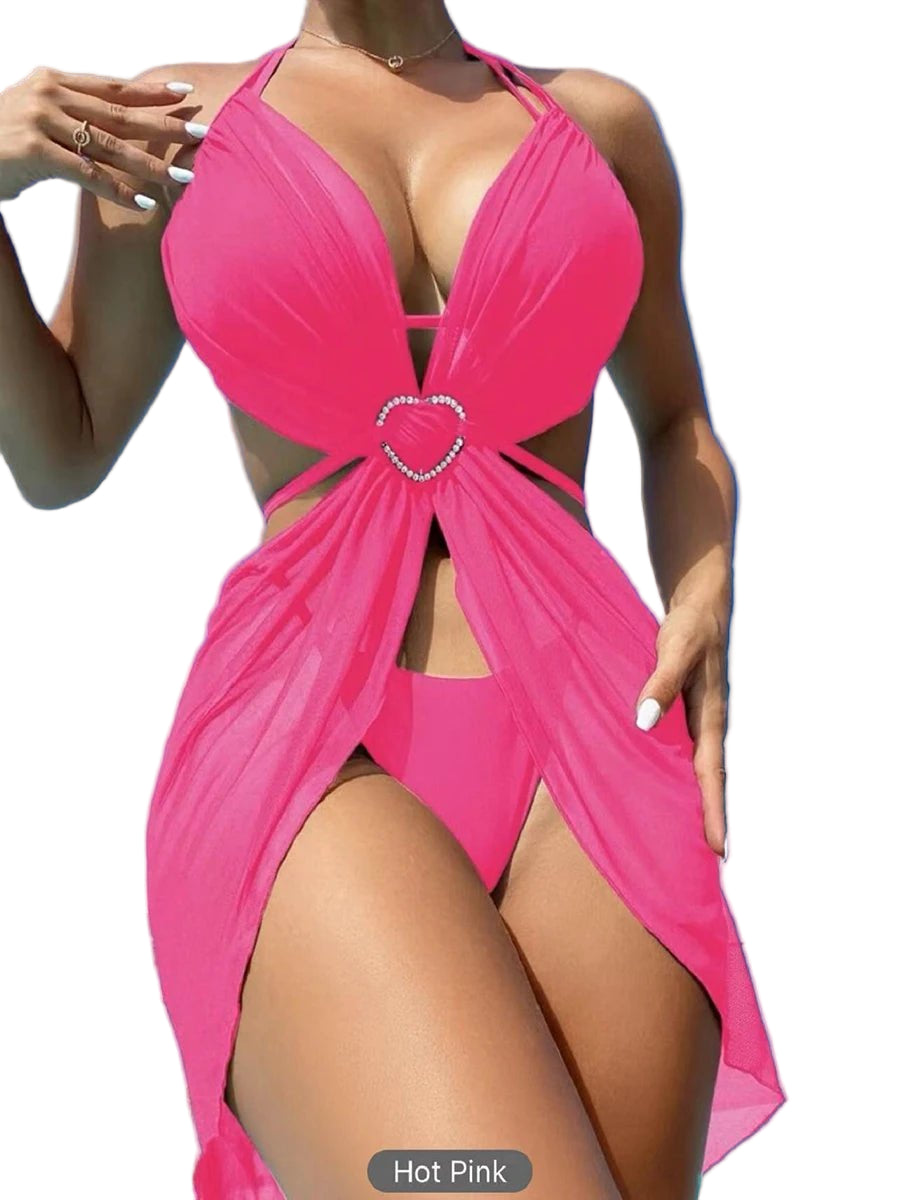 2025 Hollow Out Padded Halter Bikini Set - POWQUE URBAN STYLE