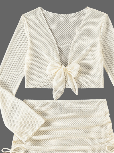2025 White Mesh Bikini Set - Summer Ready - POWQUE URBAN STYLE