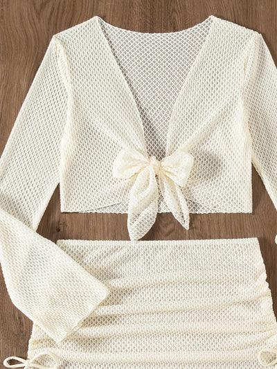 2025 White Mesh Bikini Set - Summer Ready - POWQUE URBAN STYLE