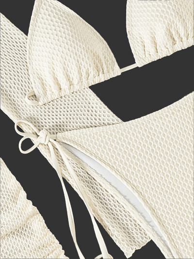 2025 White Mesh Bikini Set - Summer Ready - POWQUE URBAN STYLE