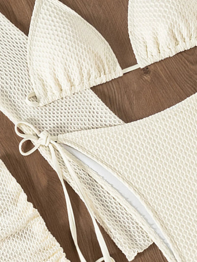 2025 White Mesh Bikini Set - Summer Ready - POWQUE URBAN STYLE