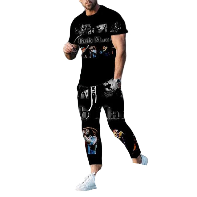 Bob Marley Reggae Summer Tracksuit Set - POWQUE URBAN STYLE