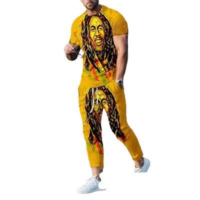 Bob Marley Reggae Summer Tracksuit Set - POWQUE URBAN STYLE
