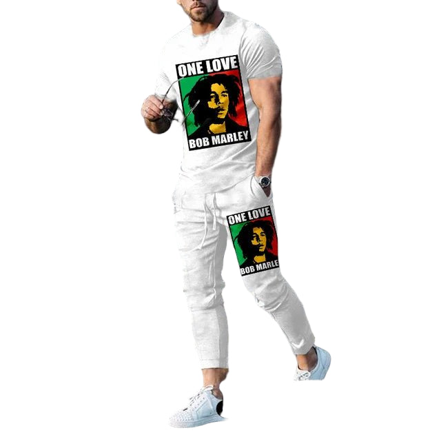 Bob Marley Reggae Summer Tracksuit Set - POWQUE URBAN STYLE