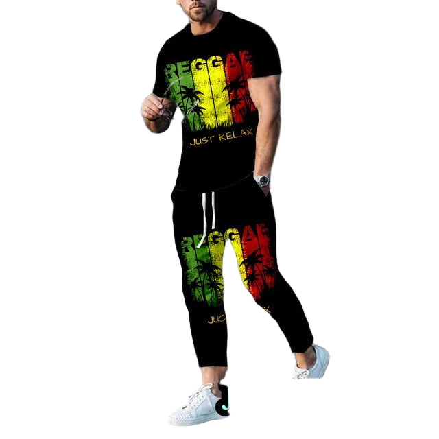 Bob Marley Reggae Summer Tracksuit Set - POWQUE URBAN STYLE