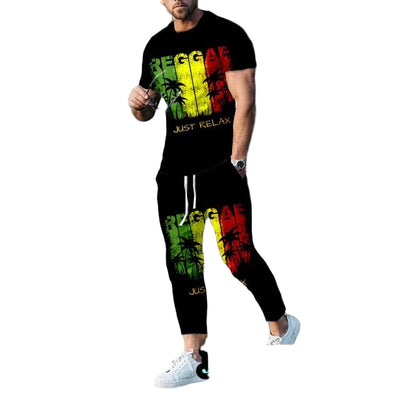 Bob Marley Reggae Summer Tracksuit Set - POWQUE URBAN STYLE