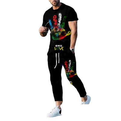 Bob Marley Reggae Summer Tracksuit Set - POWQUE URBAN STYLE
