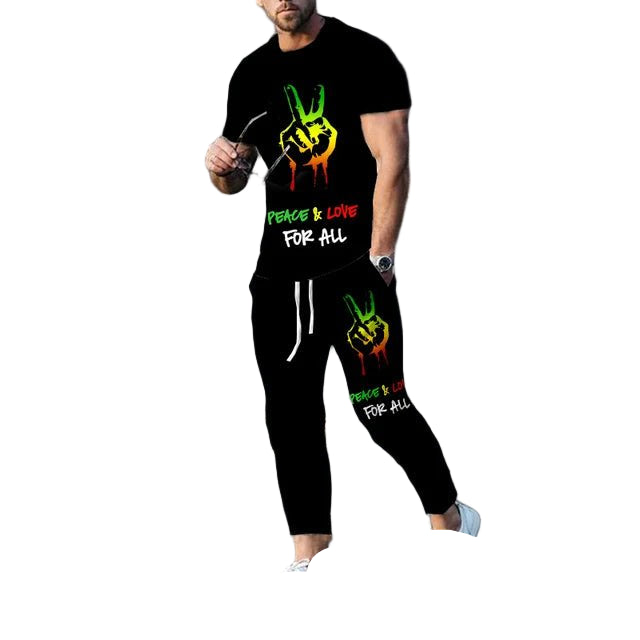Bob Marley Reggae Summer Tracksuit Set - POWQUE URBAN STYLE