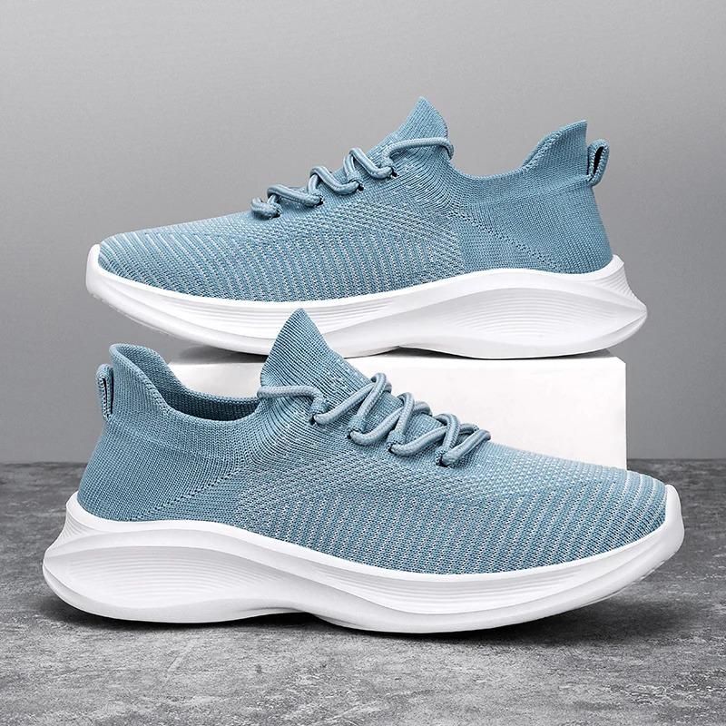 Breathable Men's Fly Knit Jogging Sneakers - POWQUE URBAN STYLE