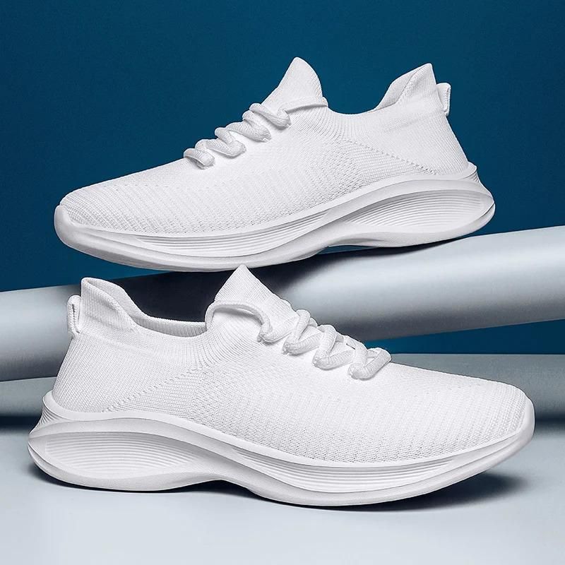 Breathable Men's Fly Knit Jogging Sneakers - POWQUE URBAN STYLE