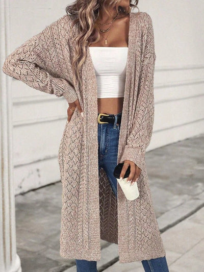 Chic Hollowed Out Cardigan - Cozy Stylish Essential - POWQUE URBAN STYLE