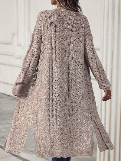 Chic Hollowed Out Cardigan - Cozy Stylish Essential - POWQUE URBAN STYLE