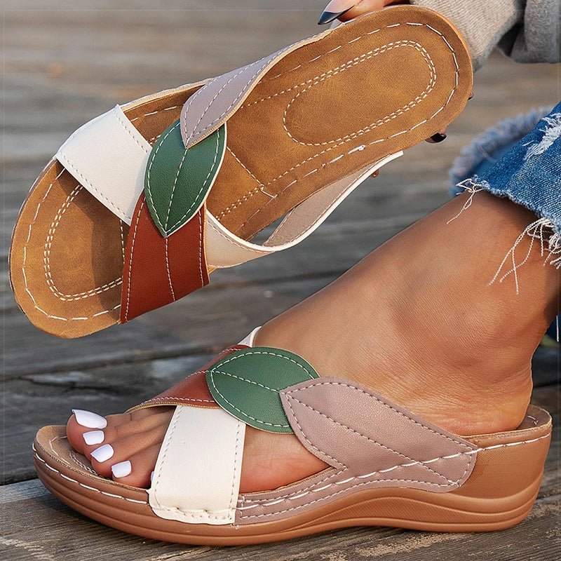 Comfortable Wedge Heeled Sandals for Summer - POWQUE URBAN STYLE