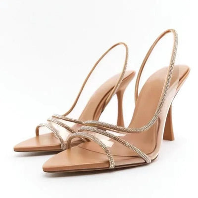 Elegant Open Toe High Heel Sandals for Women - POWQUE URBAN STYLE