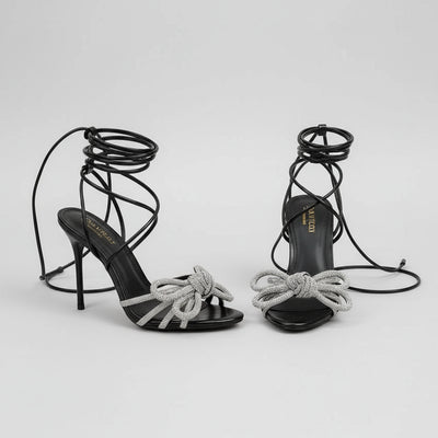 Glam Crystal Rhinestone High Heels - POWQUE URBAN STYLE