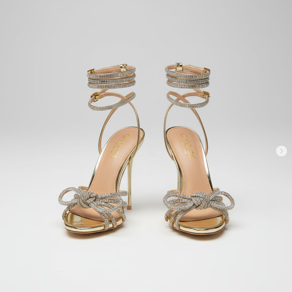 Glam Crystal Rhinestone High Heels - POWQUE URBAN STYLE