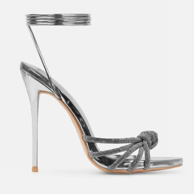Glam Crystal Rhinestone High Heels - POWQUE URBAN STYLE
