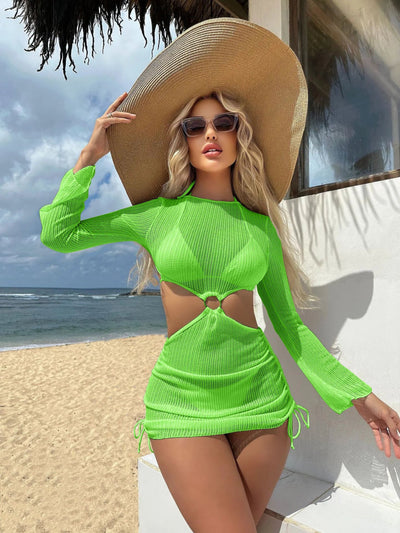 Hand Crochet Bikini Set - 3 Pieces Swimwear - POWQUE URBAN STYLE