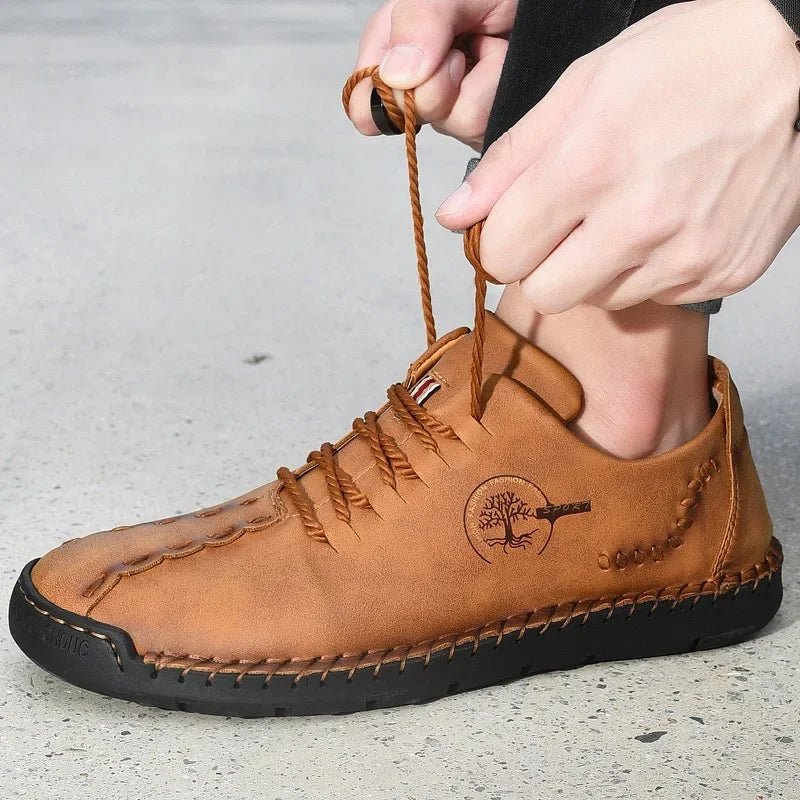 Handmade Premium Leather Sneakers for Men - POWQUE URBAN STYLE
