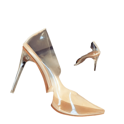 Ladies new women's shoes PVC pointed toe high heels - POWQUE URBAN STYLE