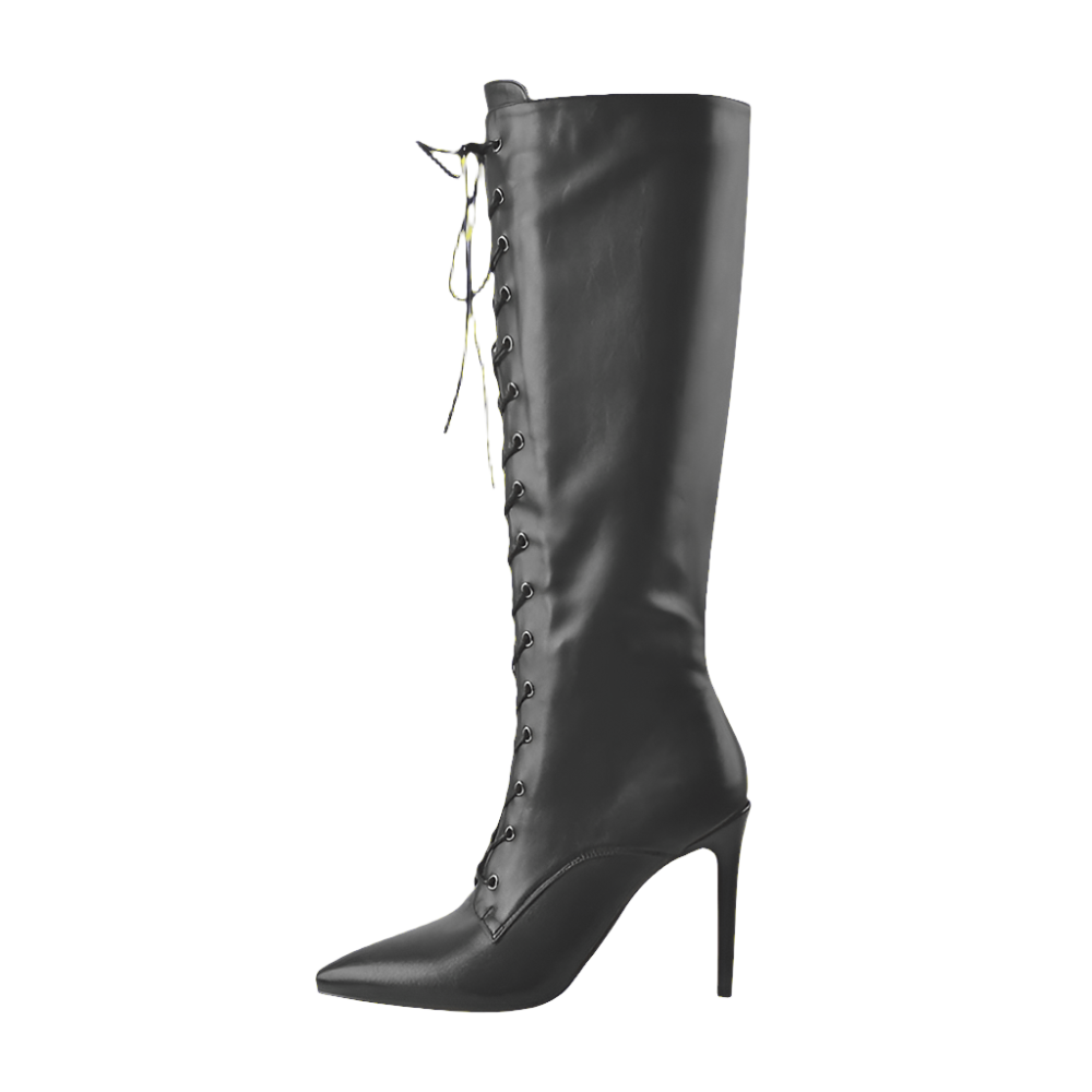 Leopard Print Knee - High Stiletto Boots - POWQUE URBAN STYLE