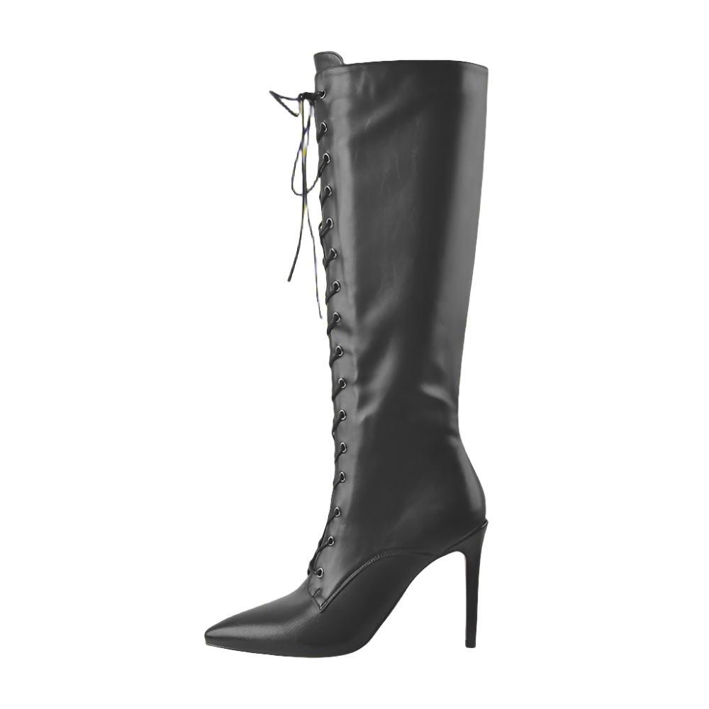 Leopard Print Knee - High Stiletto Boots - POWQUE URBAN STYLE