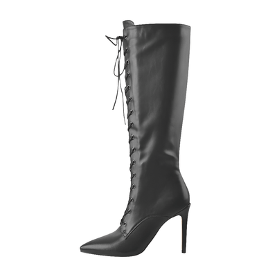 Leopard Print Knee - High Stiletto Boots - POWQUE URBAN STYLE