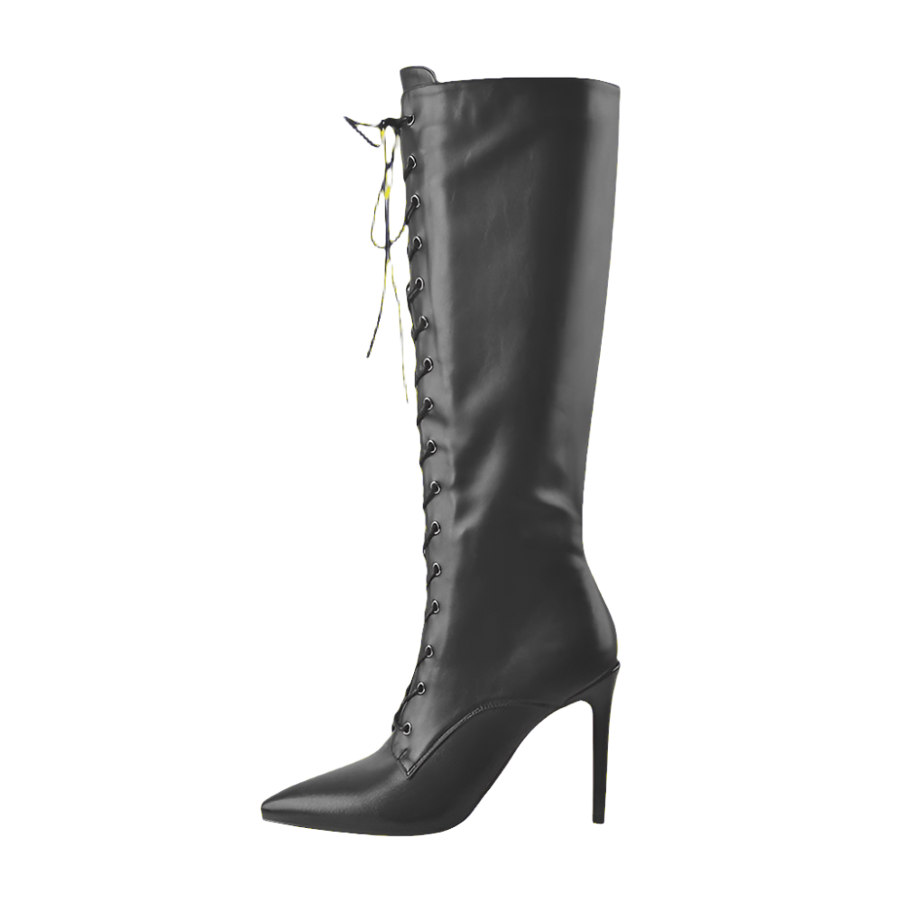 Leopard Print Knee - High Stiletto Boots - POWQUE URBAN STYLE