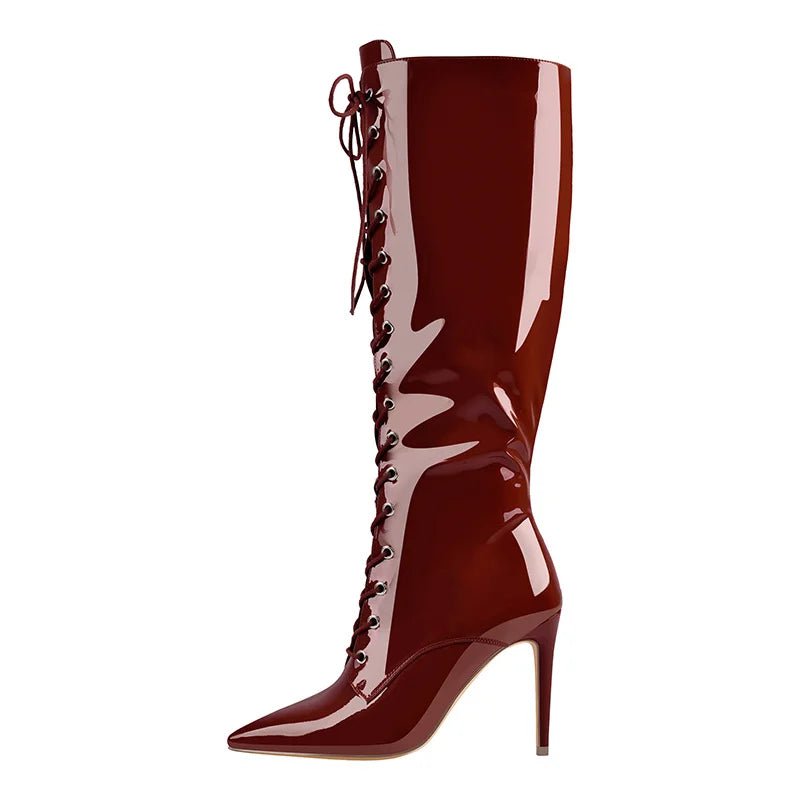 Leopard Print Knee - High Stiletto Boots - POWQUE URBAN STYLE