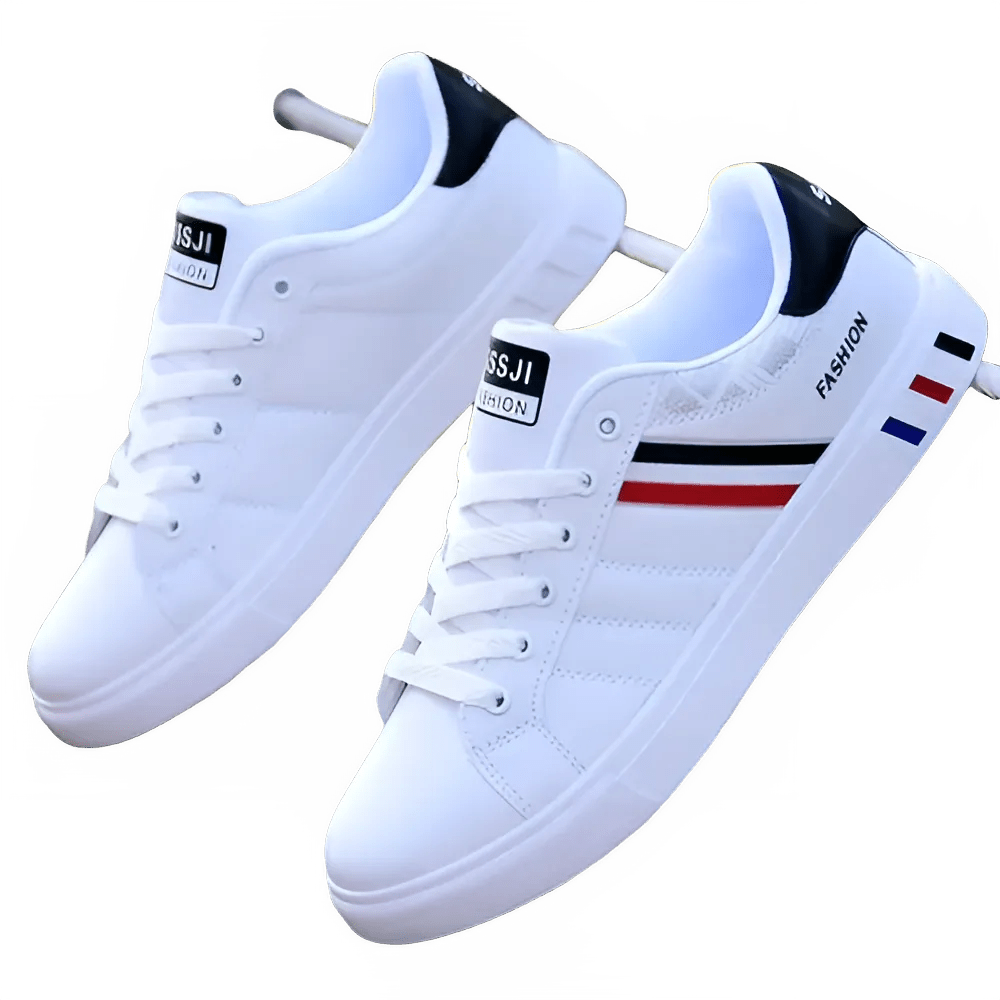 Lightweight Men's White Sneakers - Casual & Breathable - POWQUE URBAN STYLE