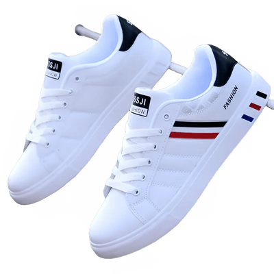 Lightweight Men's White Sneakers - Casual & Breathable - POWQUE URBAN STYLE