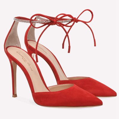 Luxury Chain Lace Pointed High-Heeled Sandals - POWQUE URBAN STYLE