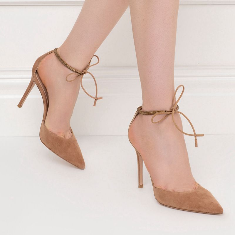 Luxury Chain Lace Pointed High-Heeled Sandals - POWQUE URBAN STYLE