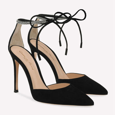 Luxury Chain Lace Pointed High-Heeled Sandals - POWQUE URBAN STYLE