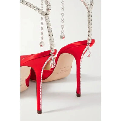 Luxury Rhinestone High Heels for Weddings & Parties - POWQUE URBAN STYLE