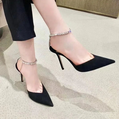 Luxury Rhinestone High Heels for Weddings & Parties - POWQUE URBAN STYLE