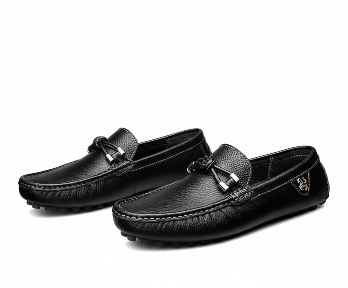 Men's Comfy White Slip - On Driving Loafers Size 48 - POWQUE URBAN STYLE