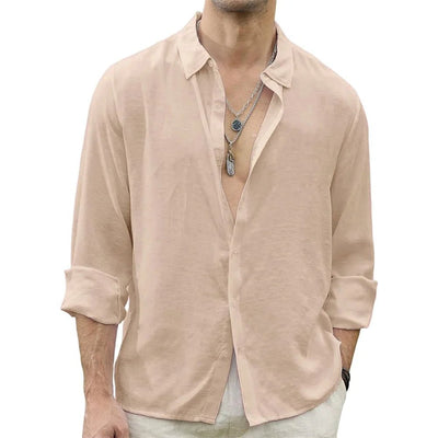 Men's Linen Beach Shirt - Ultimate Comfort - POWQUE URBAN STYLE