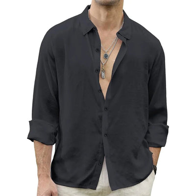 Men's Linen Beach Shirt - Ultimate Comfort - POWQUE URBAN STYLE