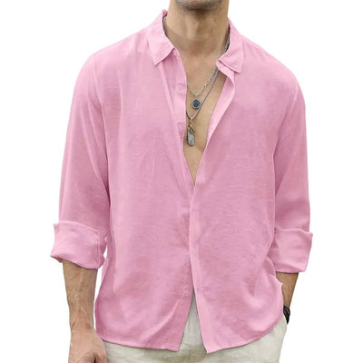 Men's Linen Beach Shirt - Ultimate Comfort - POWQUE URBAN STYLE
