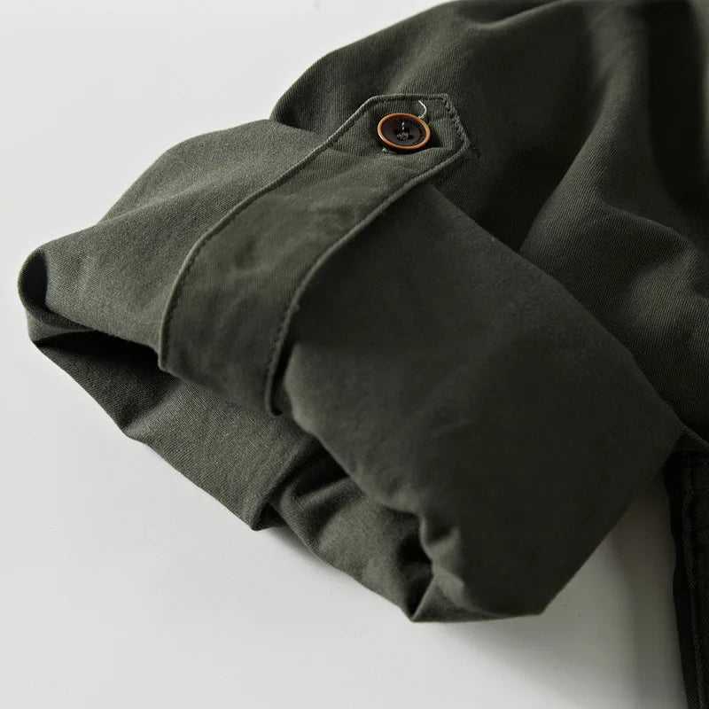 Men's multi - pocket military shirt for adventures - POWQUE URBAN STYLE