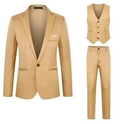 Men's Slim Fit Business Suit - 2 Piece Set - POWQUE ELITE