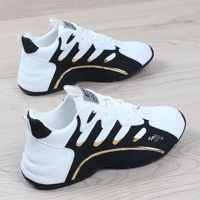 Men's Soft Leather Casual Sneakers - Breathable Fit - POWQUE URBAN STYLE