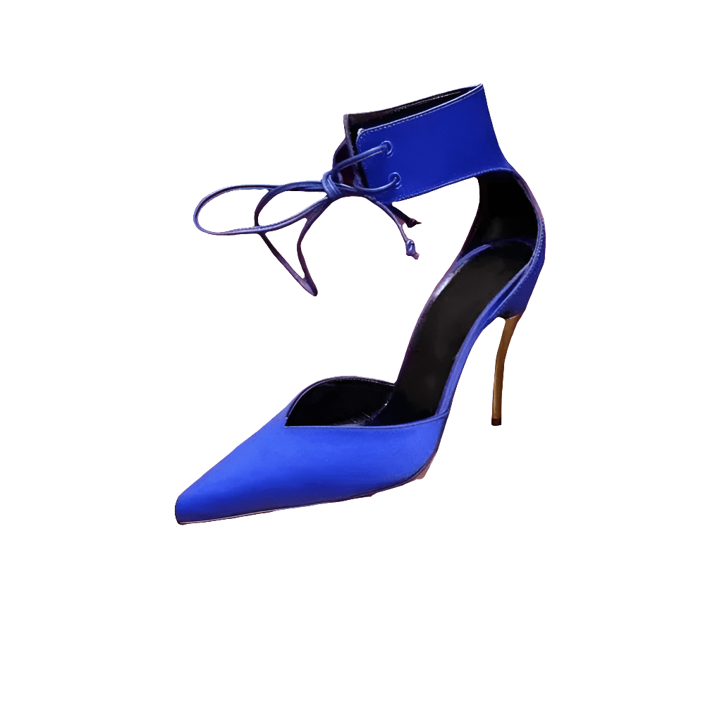 Pointed metal high heel sandals with front straps, perfect for weddings, parties, and evening gowns – POWQUE Urban Style