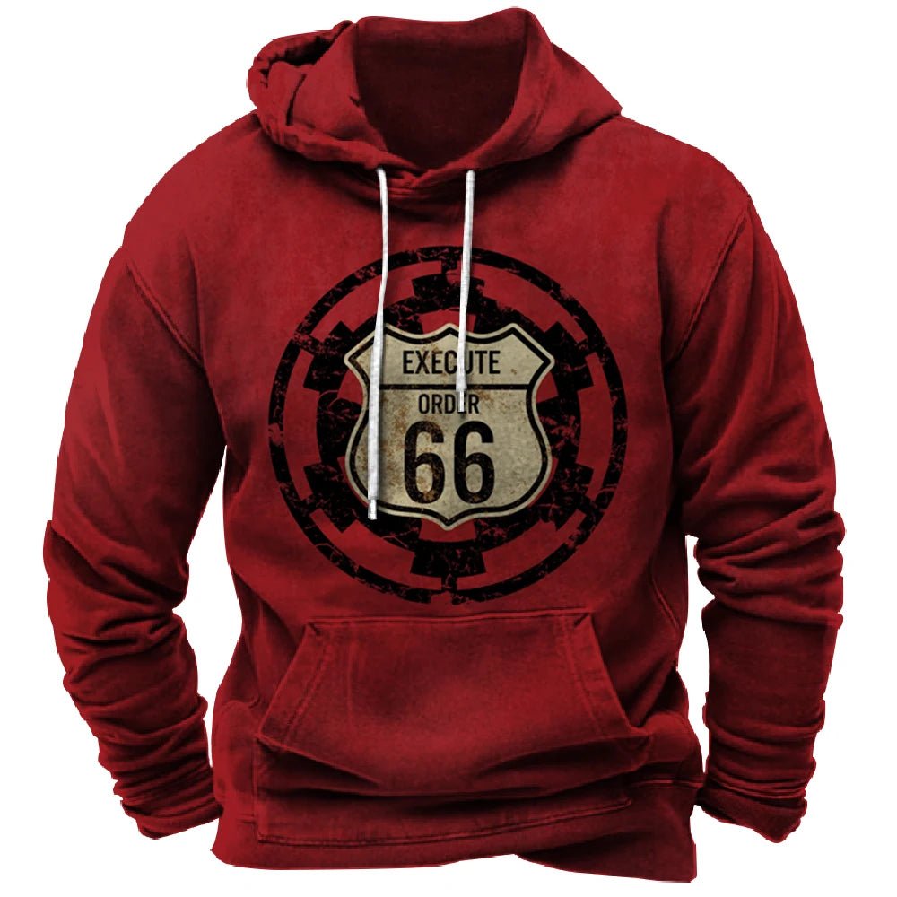 Nostalgic Route 66 3D Print Hoodie - POWQUE URBAN STYLE