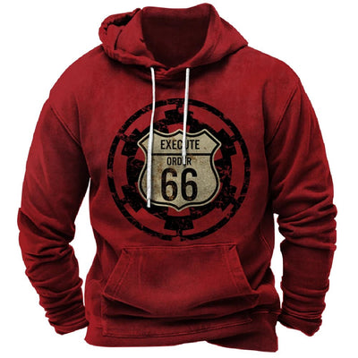 Nostalgic Route 66 3D Print Hoodie - POWQUE URBAN STYLE
