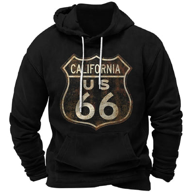 Nostalgic Route 66 3D Print Hoodie - POWQUE URBAN STYLE