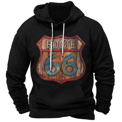 Nostalgic Route 66 3D Print Hoodie - POWQUE URBAN STYLE