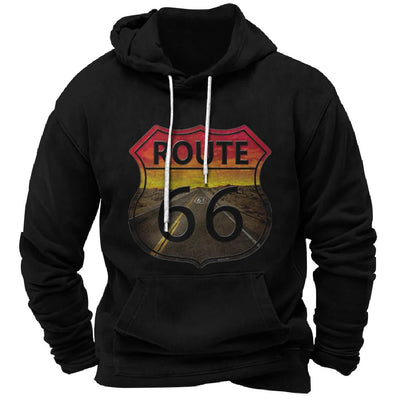 Nostalgic Route 66 3D Print Hoodie - POWQUE URBAN STYLE