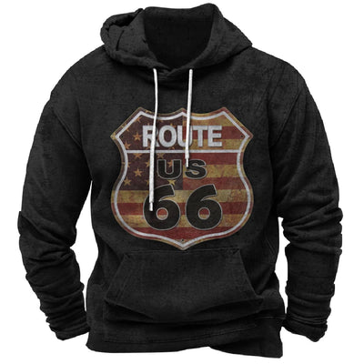 Nostalgic Route 66 3D Print Hoodie - POWQUE URBAN STYLE